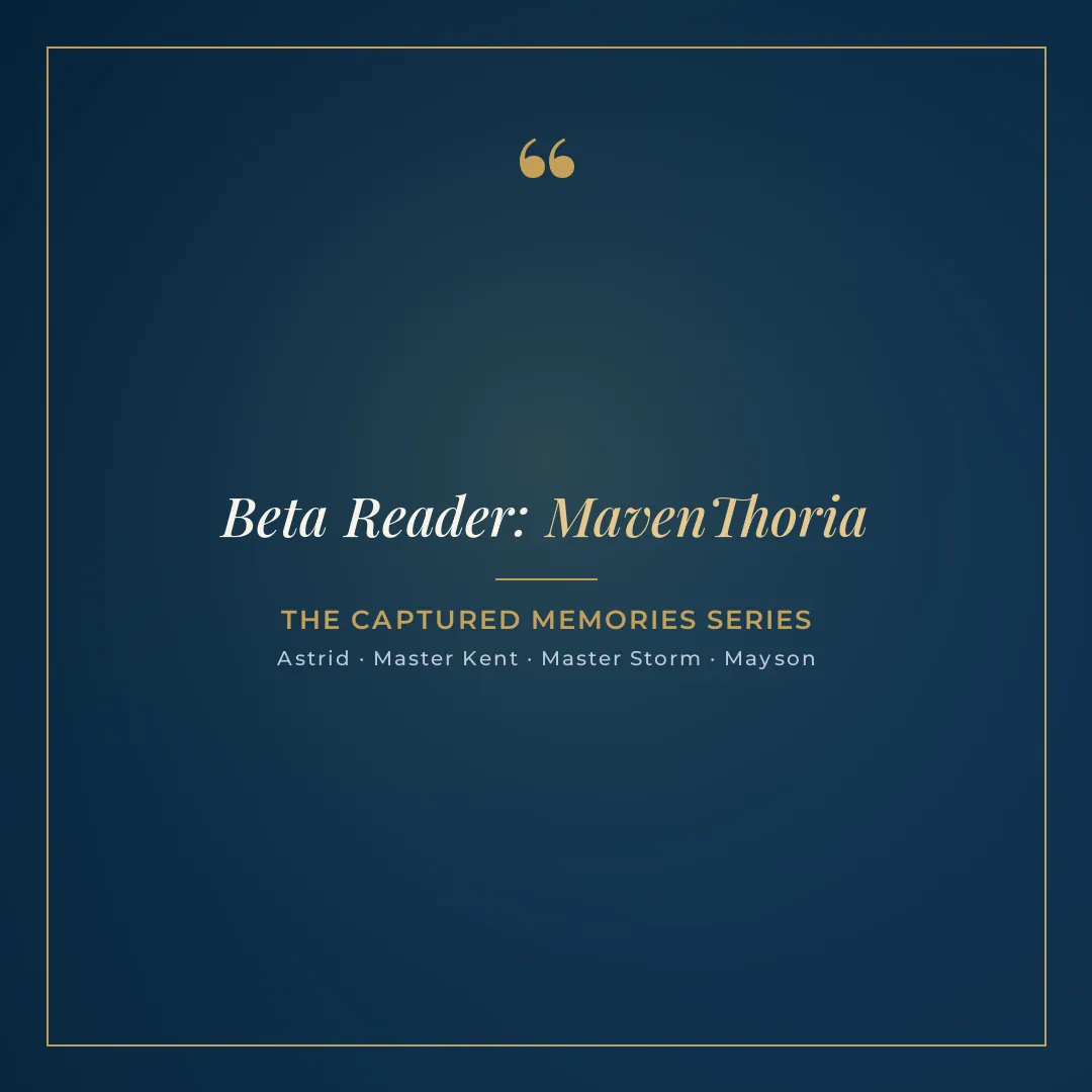Beta Reader credit for The Captured Memories Series