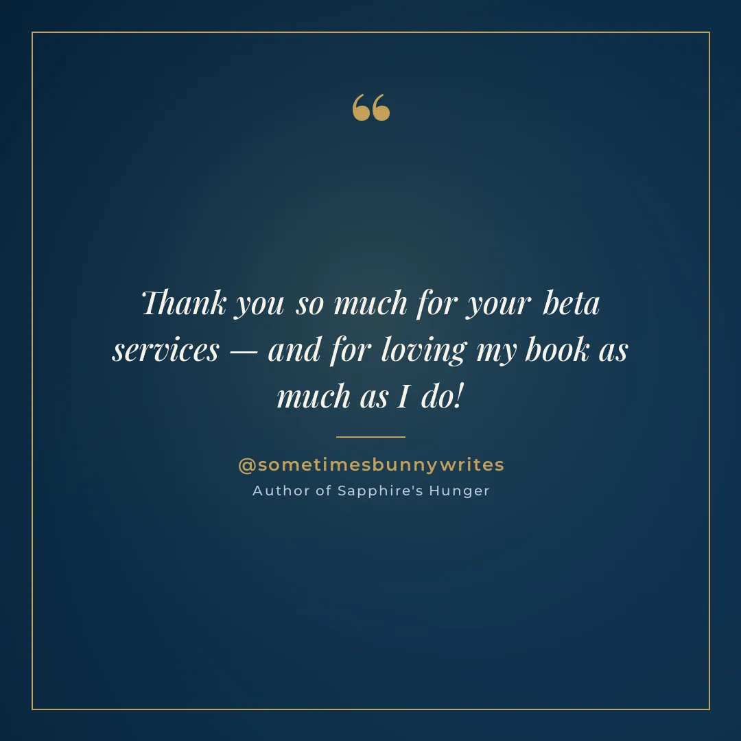 Testimonial from @sometimesbunnywrites